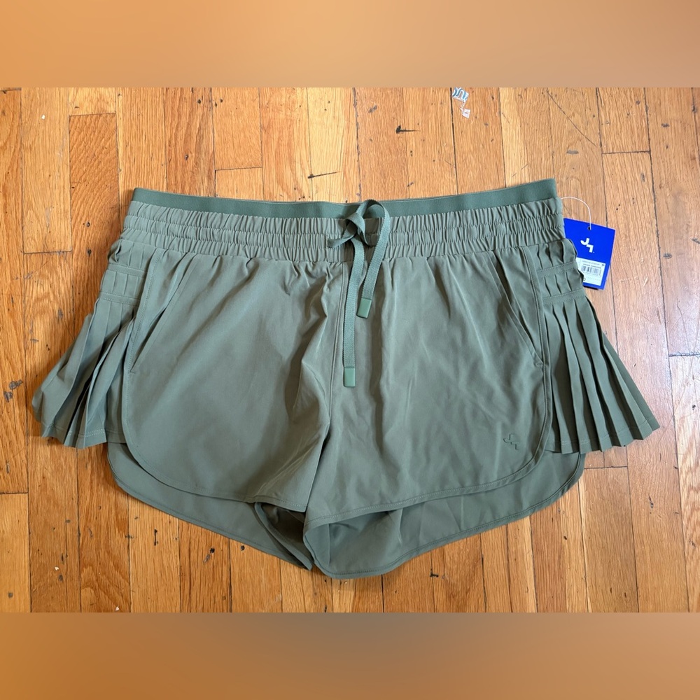 JoyLab Olive Pleated Women's Athletic Shorts